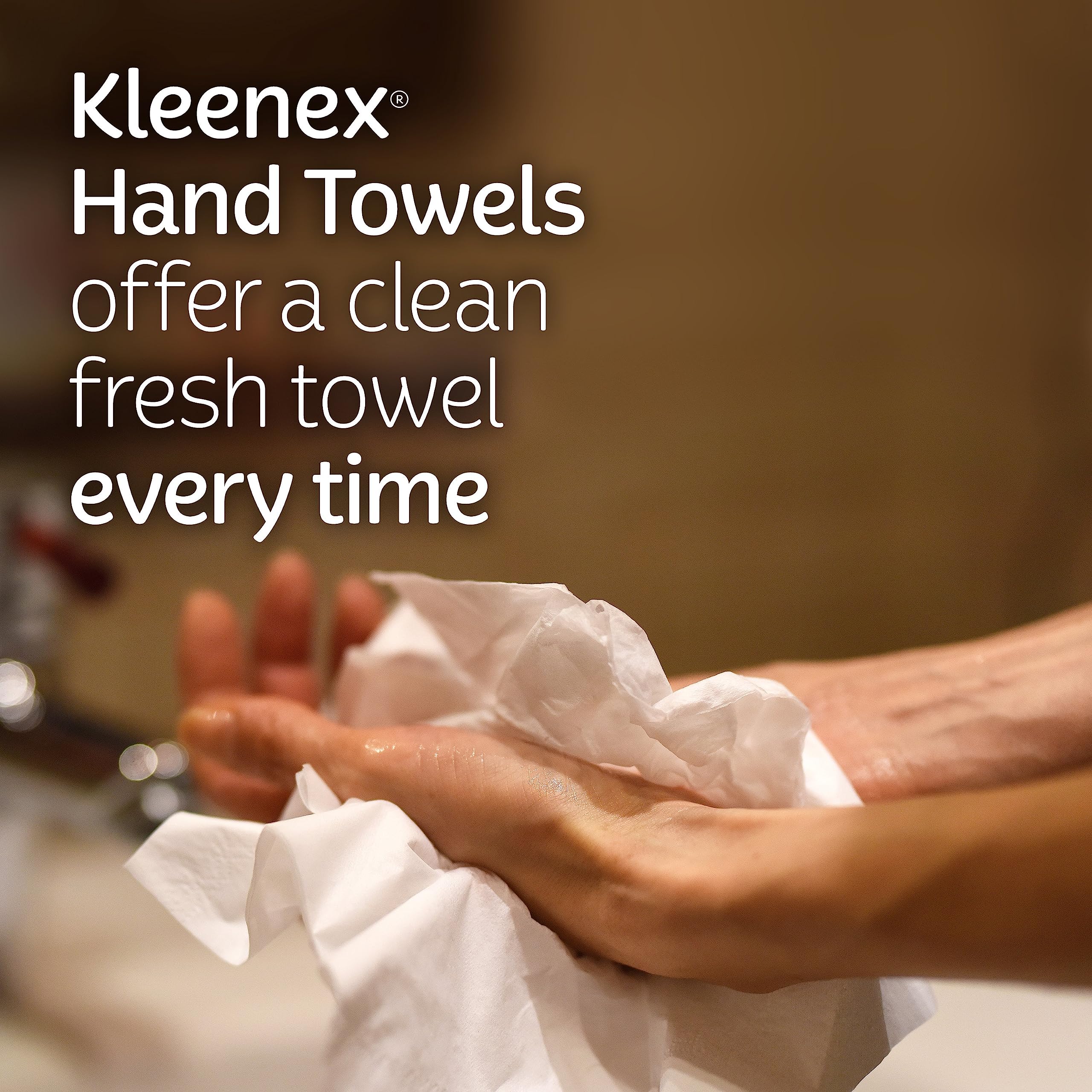 Kleenex Expressions Disposable Paper Hand Towels, 6 Boxes, 60 Towels Per Box (360 Total Hand Towels), Packaging May Vary